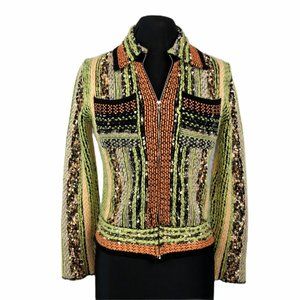 Anthropologie One Girl Who Mixed Media Cardigan
